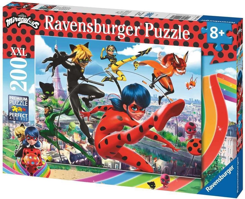 Miraculous – Katicabogár és Fekete Macska kalandjai Ravensburger 200 darabos kirakó puzzle (RA - 12998 4005556129980) - puzzlegarden