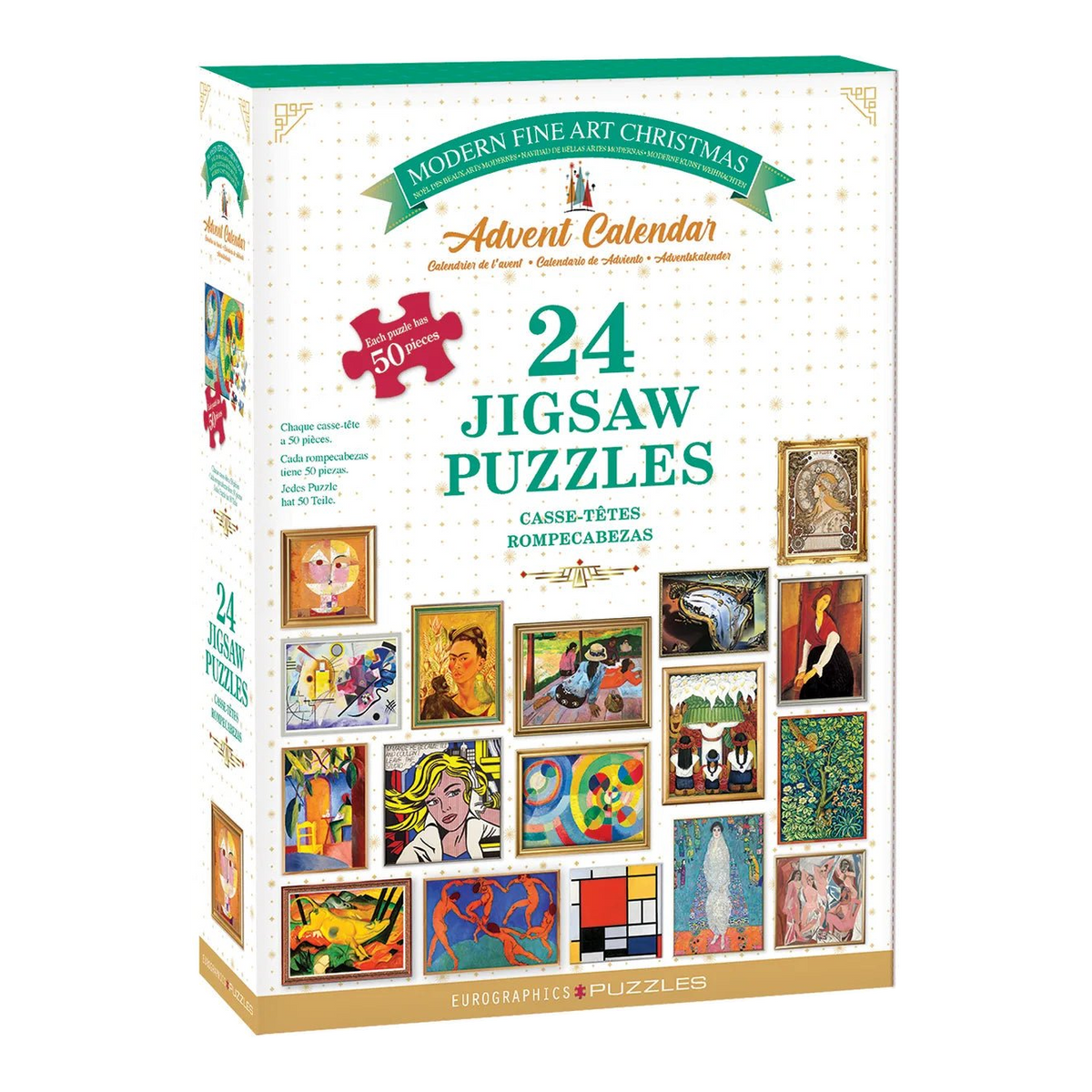 Modern művészet – puzzle adventi naptár Eurographics 24x50 darabos kirakó puzzle (EUR-8924-6230) - puzzlegarden