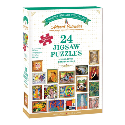 Modern művészet – puzzle adventi naptár Eurographics 24x50 darabos kirakó puzzle (EUR-8924-6230) - puzzlegarden
