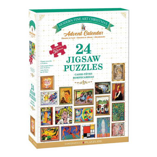 Modern művészet – puzzle adventi naptár Eurographics 24x50 darabos kirakó puzzle (EUR-8924-6230) - puzzlegarden