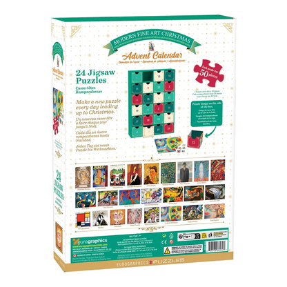 Modern művészet – puzzle adventi naptár Eurographics 24x50 darabos kirakó puzzle (EUR-8924-6230) - puzzlegarden