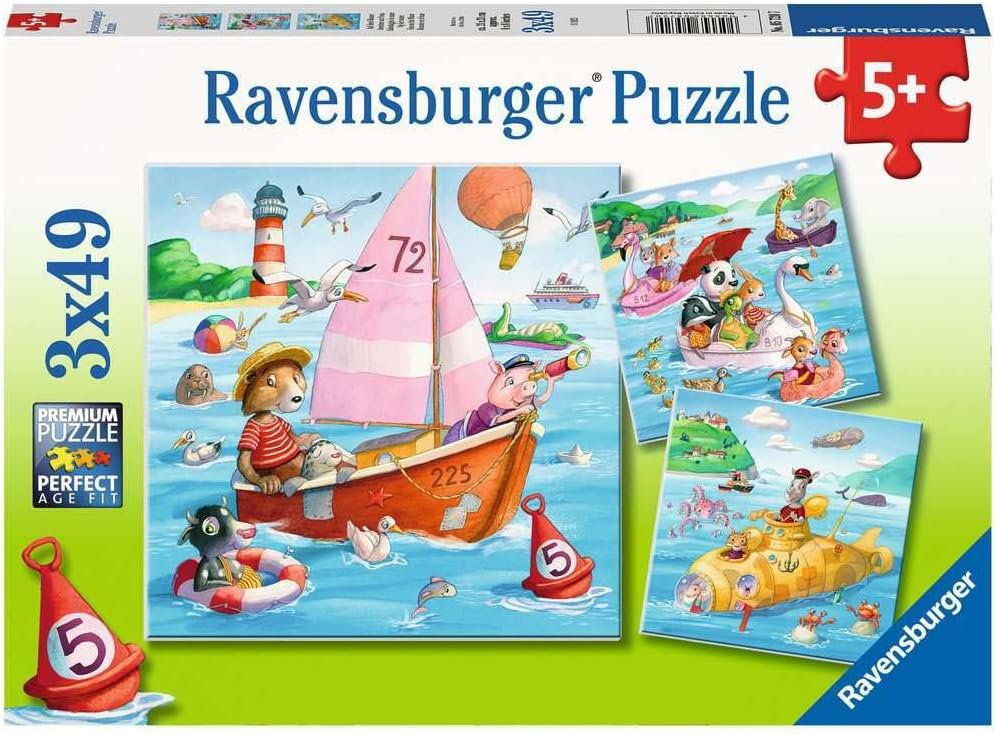 Móka a Vízen - 3x49 Ravensburger 49 darabos kirakó puzzle (RA - 05720 4005556057207) - puzzlegarden