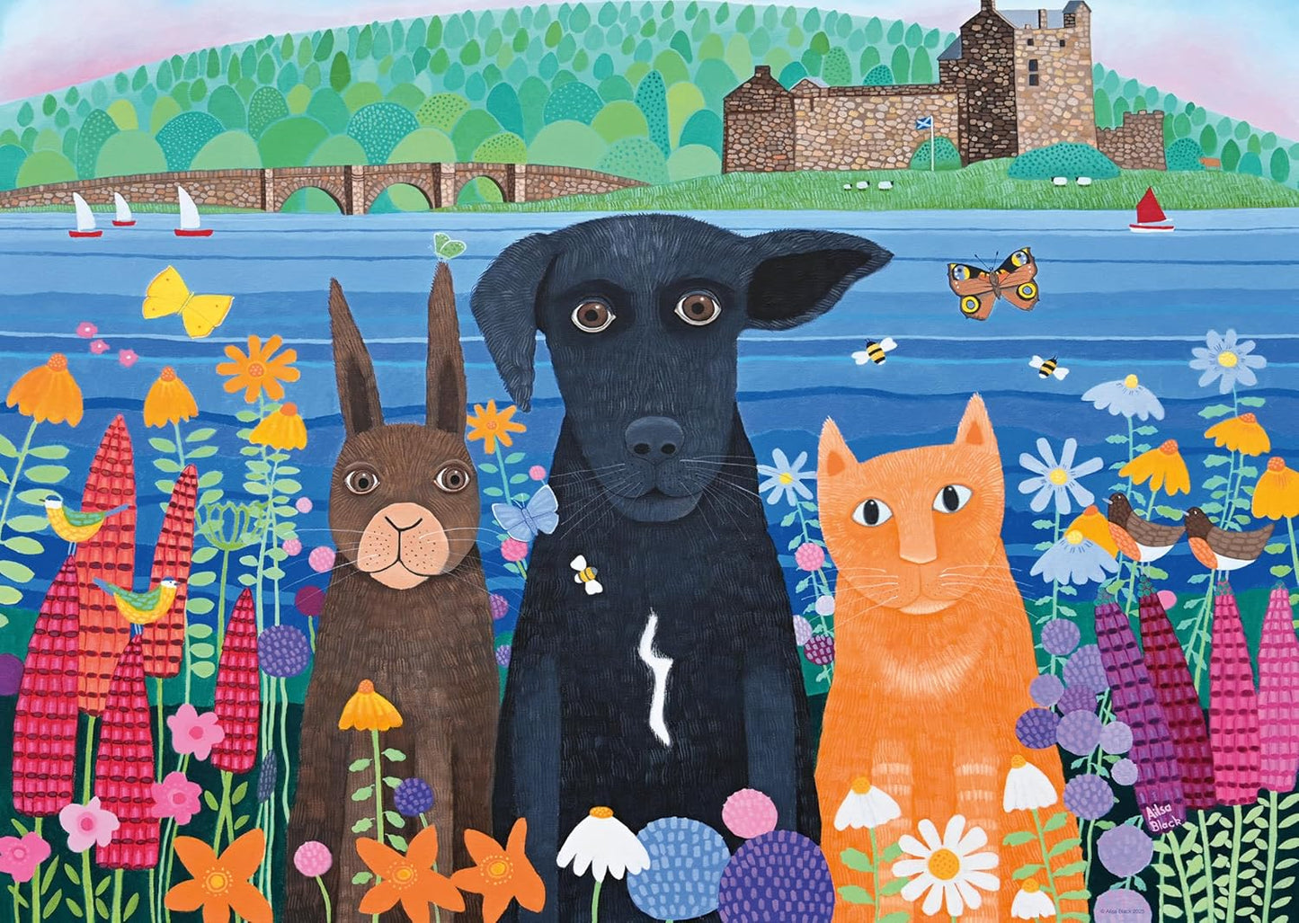 Móka az Eilean Donan kastélynál Ravensburger 1000 darabos kirakó puzzle (RA-12001575) - puzzlegarden
