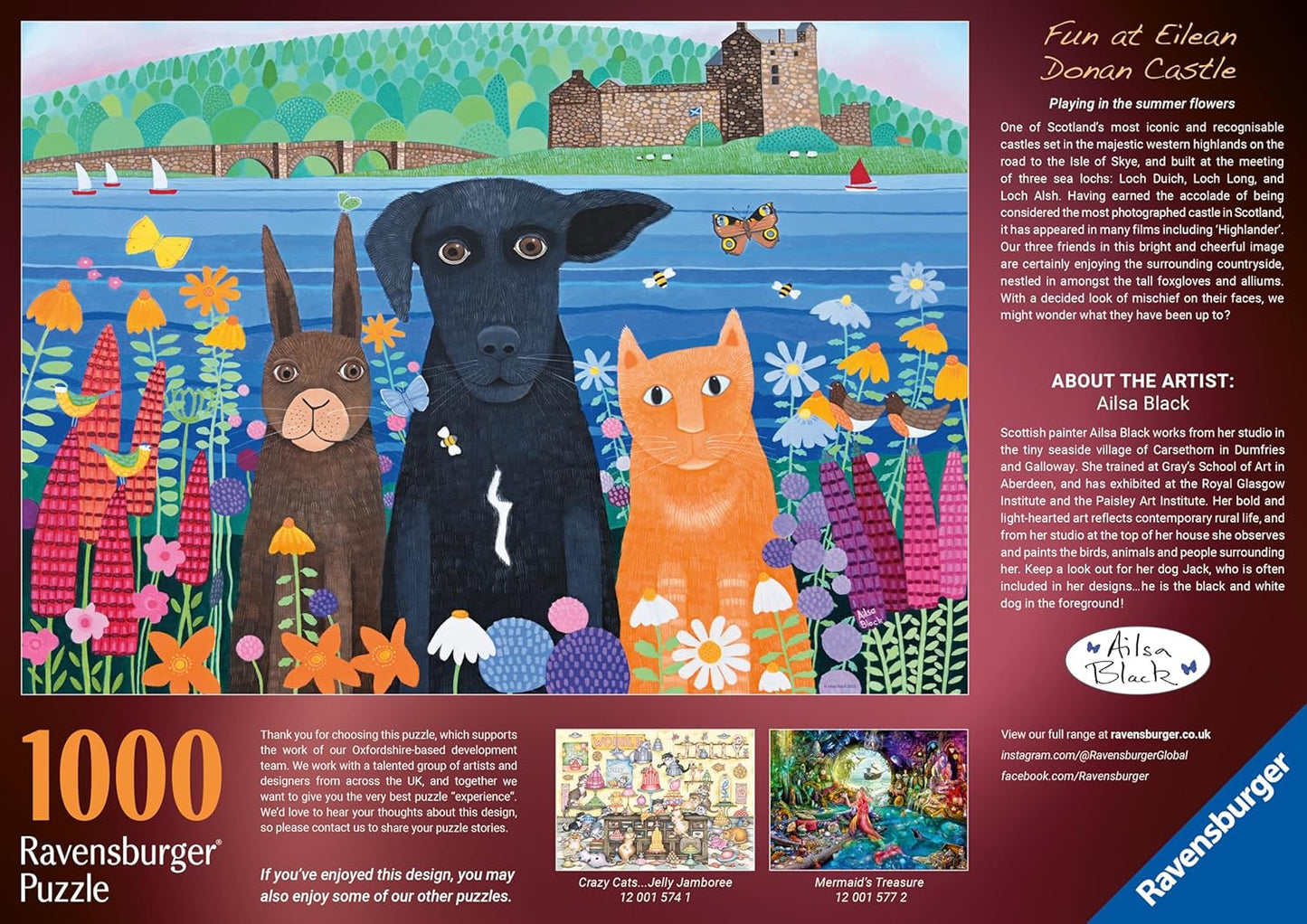Móka az Eilean Donan kastélynál Ravensburger 1000 darabos kirakó puzzle (RA-12001575) - puzzlegarden