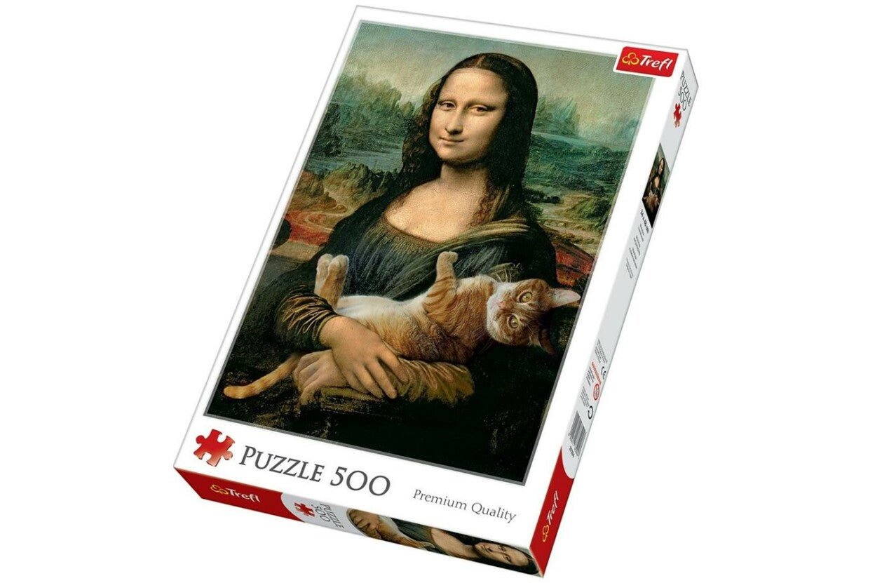 Mona Lisa és a doromboló macska Trefl 500 darabos kirakó puzzle (TR-37294 5900511372946) - puzzlegarden