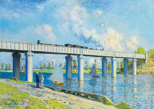 Monet -Vasúti híd Argenteuil-ben Bluebird 1000 darabos kirakó puzzle (BB-60038 3663384600388) - puzzlegarden