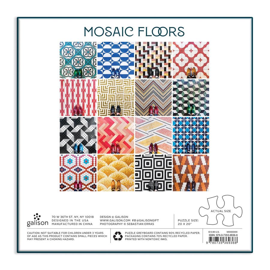 Mozaik padlók Galison 500 darabos kirakó puzzle (GA-M012121L 9780735369368) - puzzlegarden