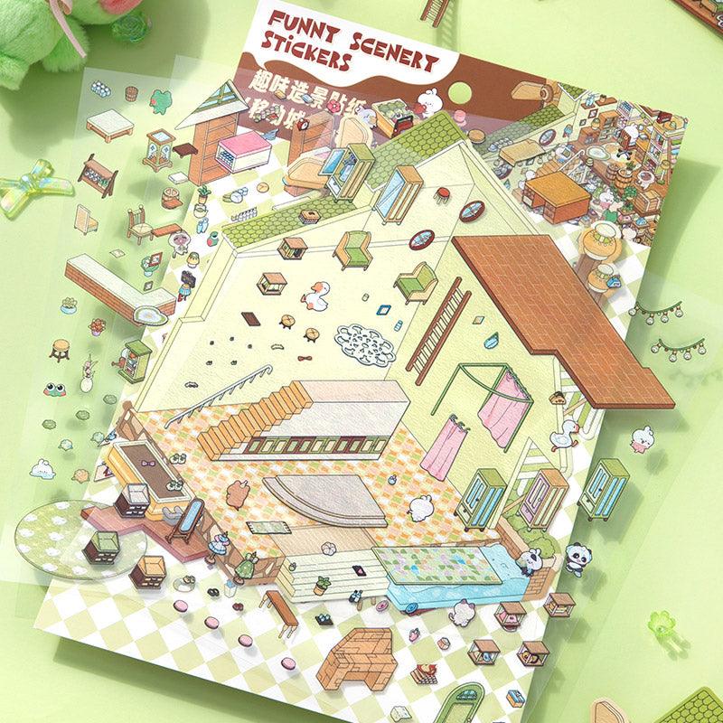 Mozgó kastély - matricajelenet Simno 1 darabos kirakó puzzle (SN-6941776319672) - puzzlegarden