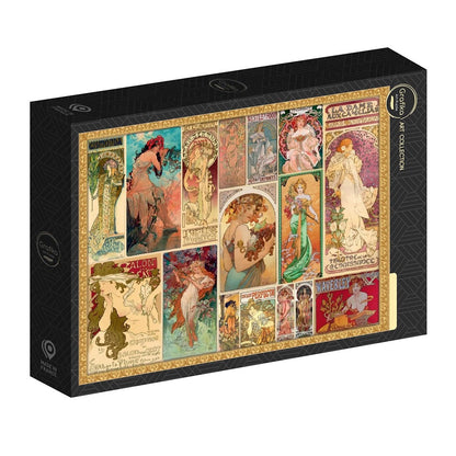 Mucha – Kollázs Grafika 2000 darabos kirakó puzzle (GR-33786) - puzzlegarden