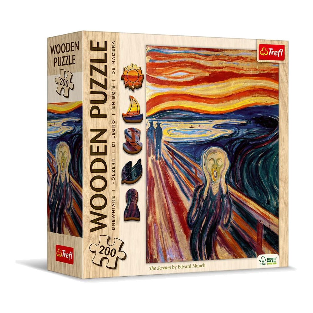 Munch - A sikoly - FA kirakó Trefl 200 darabos kirakó puzzle (TR-20252) - puzzlegarden