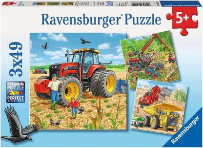 Munkagépek - 3x49 Ravensburger 49 darabos kirakó puzzle (RA - 08012 4005556080120) - puzzlegarden