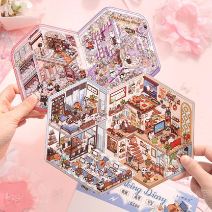 Munkanapló - matricajelenet Simno 2 darabos kirakó puzzle (SN-6941776322023) - puzzlegarden