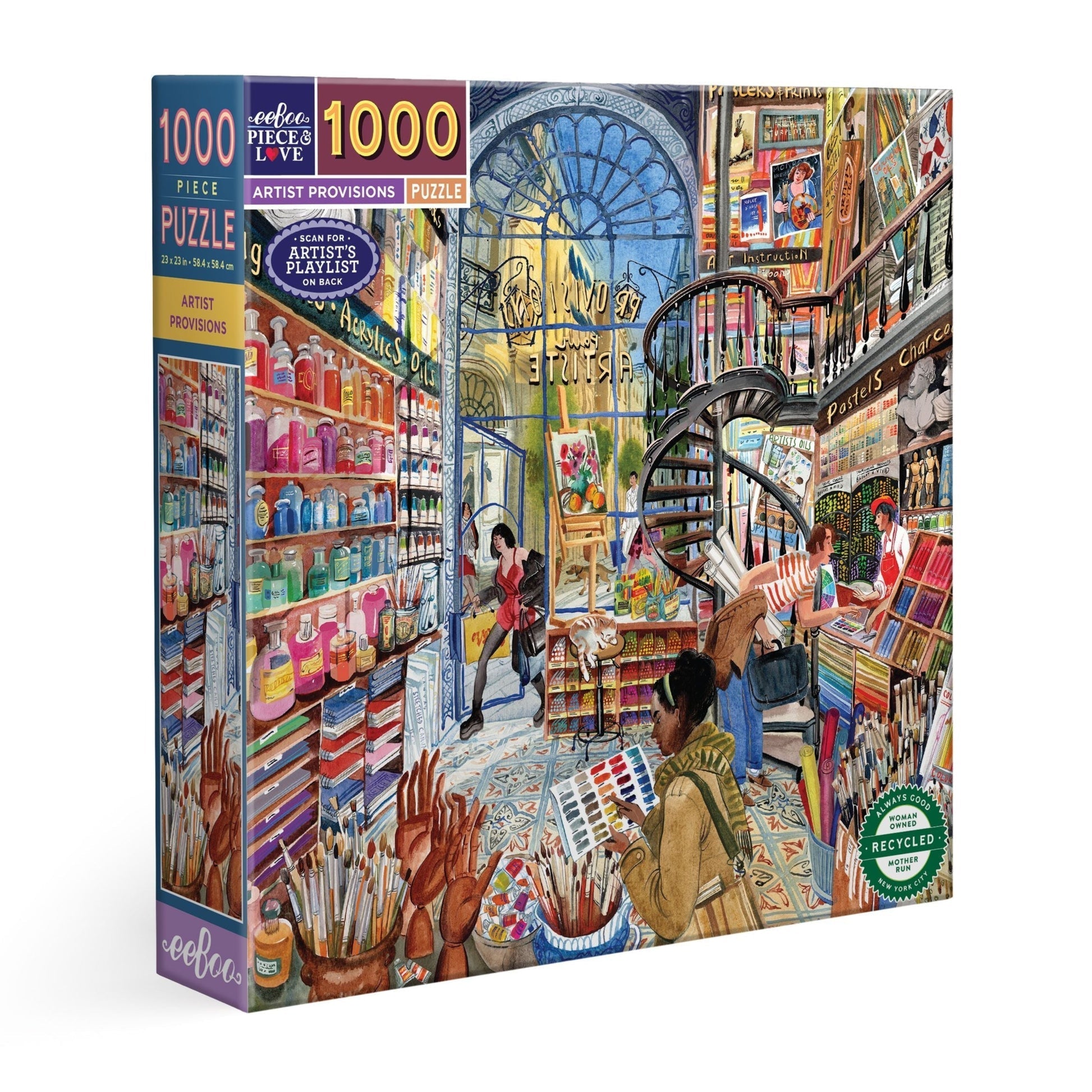 Művészkellékek boltja Eeboo 1000 darabos kirakó puzzle (EB-EPZT123) - puzzlegarden