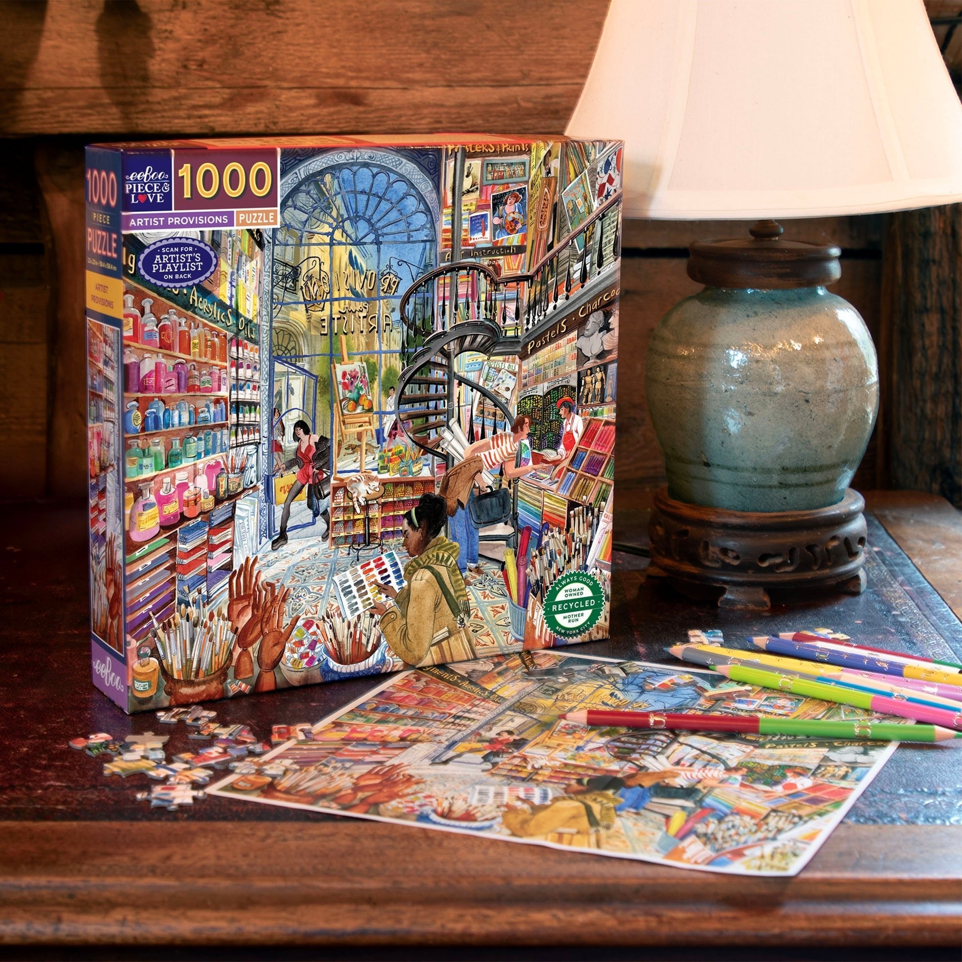 Művészkellékek boltja Eeboo 1000 darabos kirakó puzzle (EB-EPZT123) - puzzlegarden
