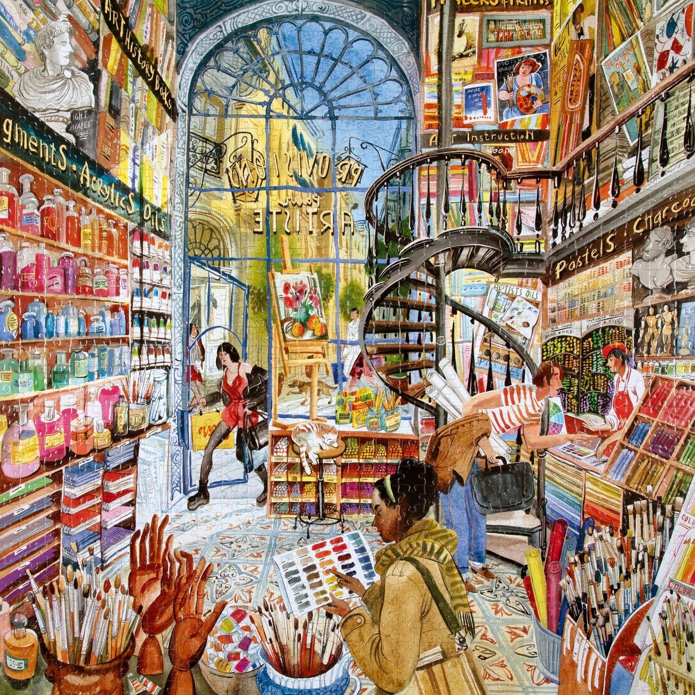 Művészkellékek boltja Eeboo 1000 darabos kirakó puzzle (EB-EPZT123) - puzzlegarden