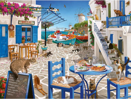 Mykonos macskái Ravensburger 1500 darabos kirakó puzzle (RA - 12001450 4005555014508) - puzzlegarden