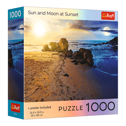 Nap és Hold naplementekor Trefl 1000 darabos kirakó puzzle (TR-USA_99316) - puzzlegarden