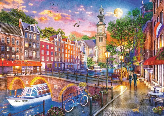 Naplemente Amszterdam felett Ravensburger 1000 darabos kirakó puzzle (RA-19945 4005556199457) - puzzlegarden
