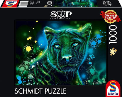 Neon-Zöld Párduc Schmidt 1000 darabos kirakó puzzle (SCH-58517 4001504585174) - puzzlegarden