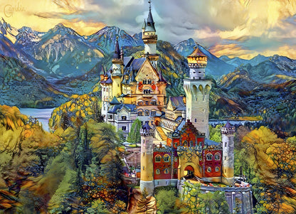 Neuschwanstein Bluebird 1000 darabos kirakó puzzle (BB-F-90285 3663384902857) - puzzlegarden