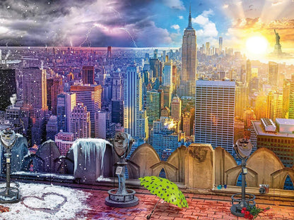 New York az Évszakokban Ravensburger 1500 darabos kirakó puzzle (RA-16008 4005556160082) - puzzlegarden