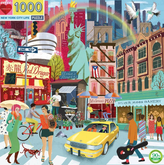 New York city life Eeboo 1000 darabos kirakó puzzle (EB-PZTNYL 689196510175) - puzzlegarden