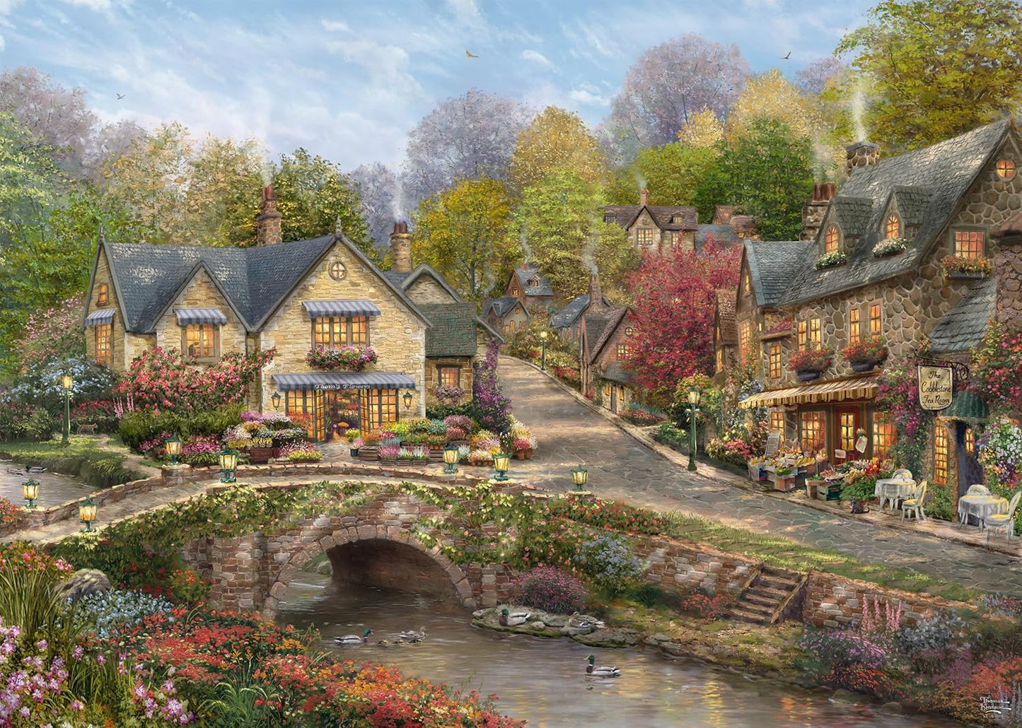 Nyár a macskaköves faluban Schmidt Spiele 2000 darabos kirakó puzzle (SCH - 58629) - puzzlegarden