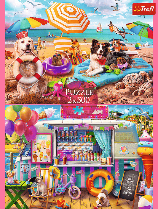 Nyári idő – 2x500 Trefl 500 darabos kirakó puzzle (TR - 37533) - puzzlegarden