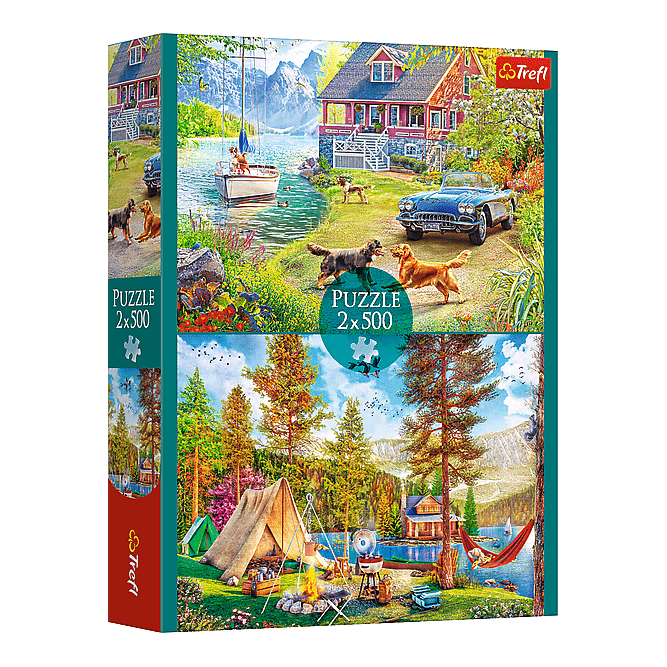 Nyári Kikapcsolódás - 2x500 Trefl 500 darabos kirakó puzzle (TR-37497) - puzzlegarden