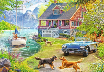 Nyári tóparti házikó Ravensburger 200 darabos kirakó puzzle (RA-12001370) - puzzlegarden