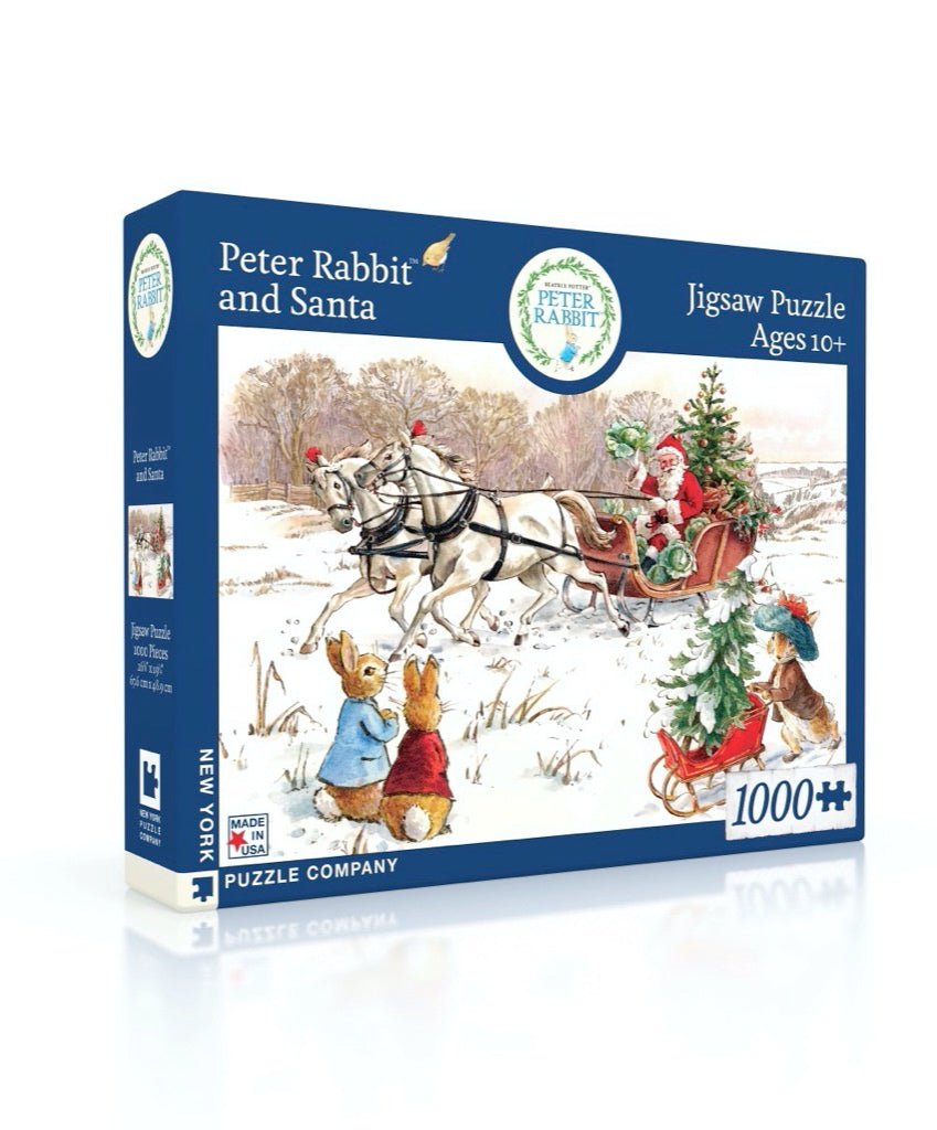 Nyúl Péter és a Télapó New York Puzzle Company 1000 darabos kirakó puzzle (NYPC - NPZBP2001 819844017781) - puzzlegarden