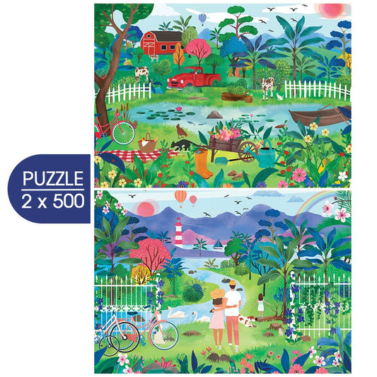 Óda a tavaszhoz – 2×500 Pieces & Peace 500 darabos kirakó puzzle (PaP-00203) - puzzlegarden