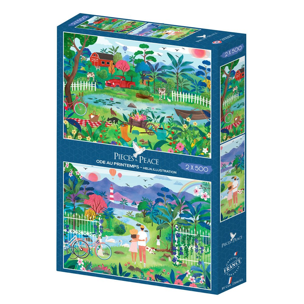 Óda a tavaszhoz – 2×500 Pieces & Peace 500 darabos kirakó puzzle (PaP-00203) - puzzlegarden