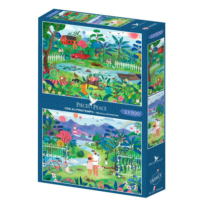 Óda a tavaszhoz – 2×500 Pieces & Peace 500 darabos kirakó puzzle (PaP-00203) - puzzlegarden