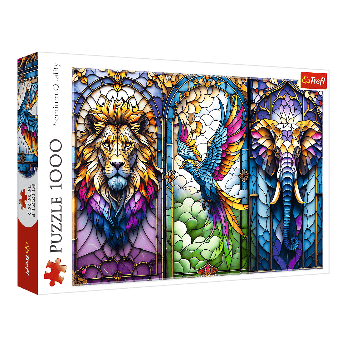 Ólomüveg állatok Trefl 1000 darabos kirakó puzzle (TR-10957) - puzzlegarden
