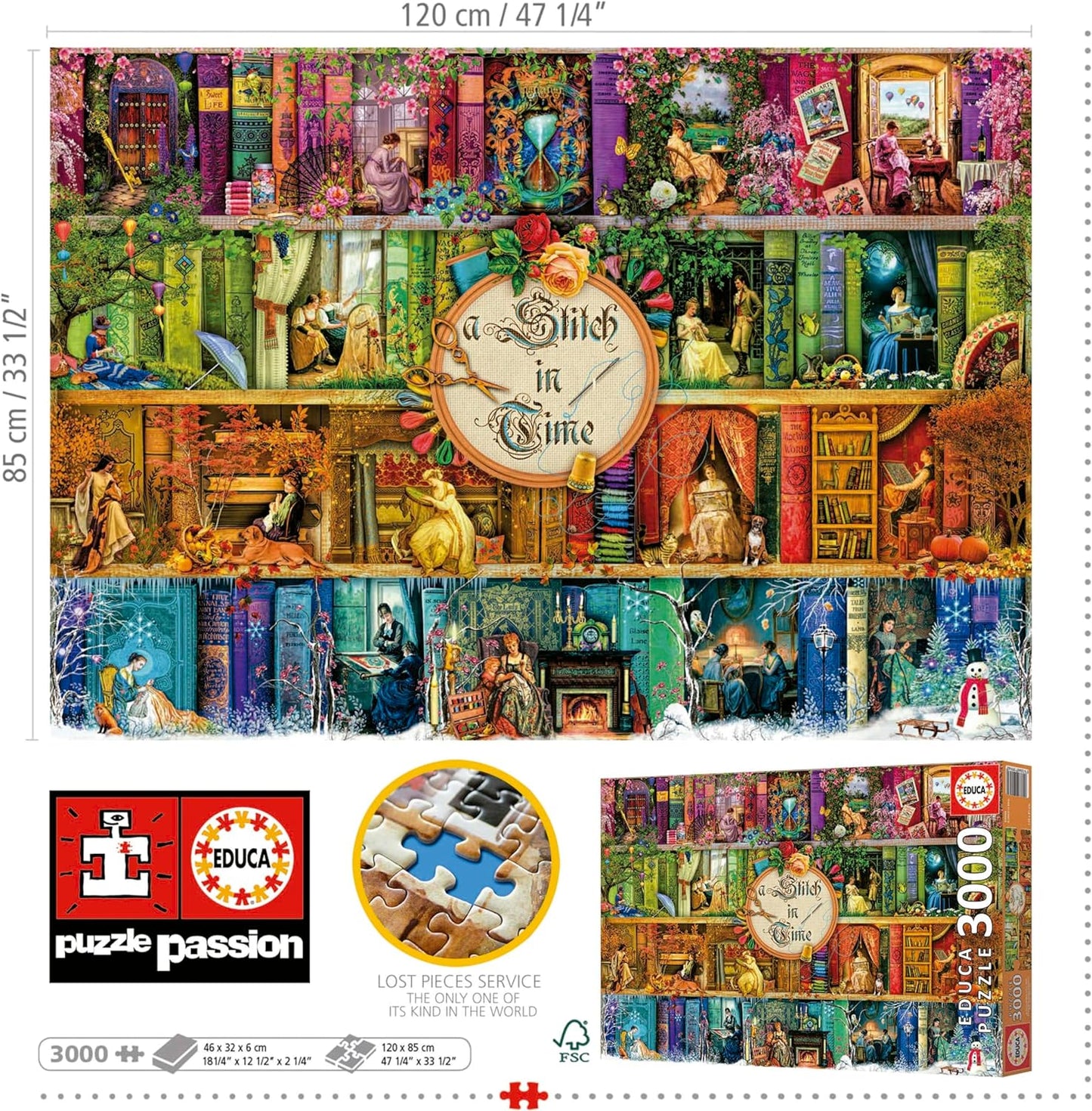 Öltések a Múltból Educa 3000 darabos kirakó puzzle (ED-19946 8412668199460) - puzzlegarden
