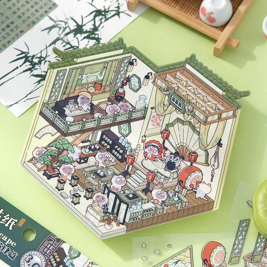 Opera teaház - matricajelenet Simno 1 darabos kirakó puzzle (SN-6941776317968) - puzzlegarden