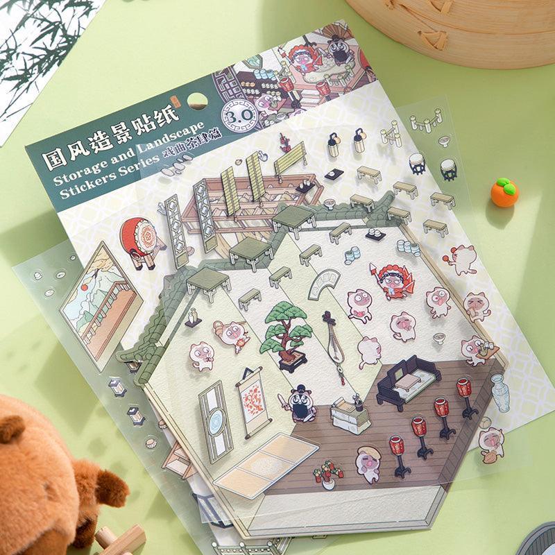 Opera teaház - matricajelenet Simno 1 darabos kirakó puzzle (SN-6941776317968) - puzzlegarden