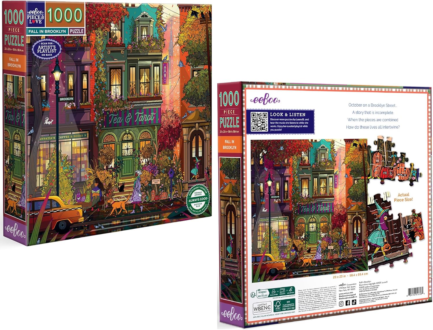 Ősz Brooklynban Eeboo 1000 darabos kirakó puzzle (EB-PZT184) - puzzlegarden