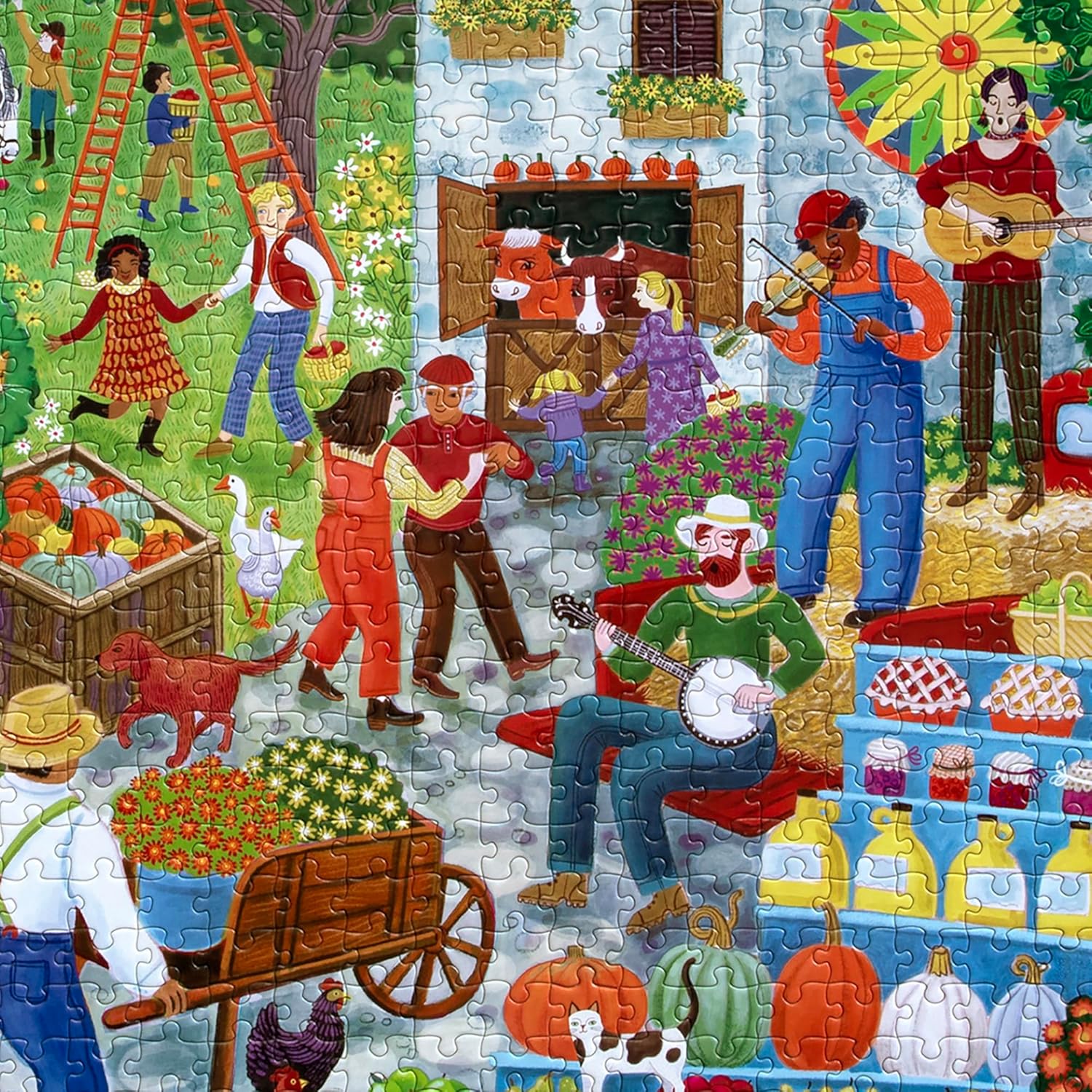 Őszi almaszüret Eeboo 1000 darabos kirakó puzzle (EB-PZT382) - puzzlegarden