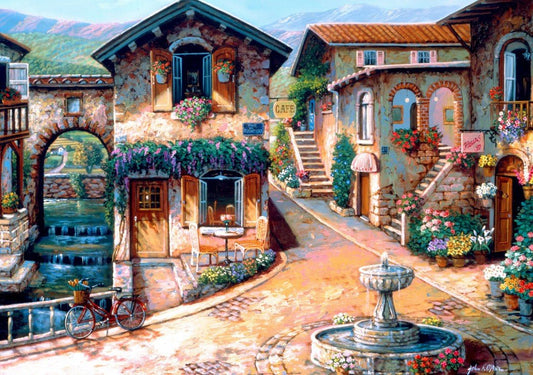 A szökőkút a téren Bluebird 1000 darabos kirakó puzzle (BB - 70503 - P) - puzzlegarden