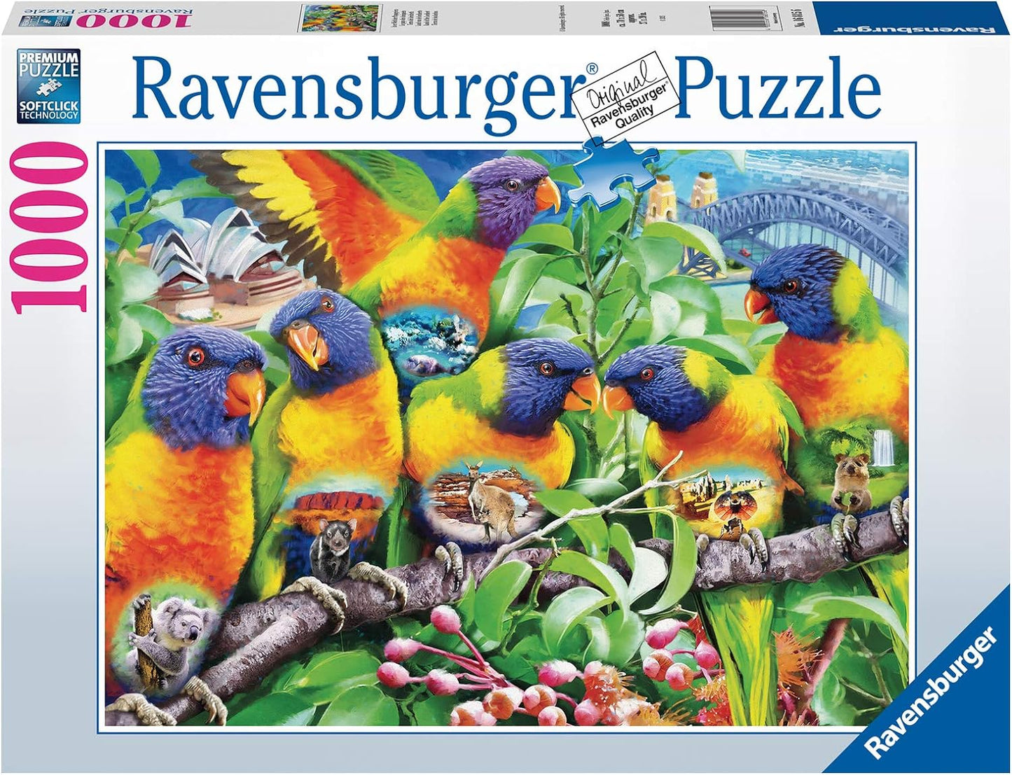 Papagájok világa Ravensburger 1000 darabos kirakó puzzle (RA-16815 4005556168156) - puzzlegarden