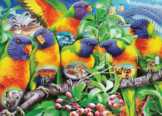 Papagájok világa Ravensburger 1000 darabos kirakó puzzle (RA-16815 4005556168156) - puzzlegarden