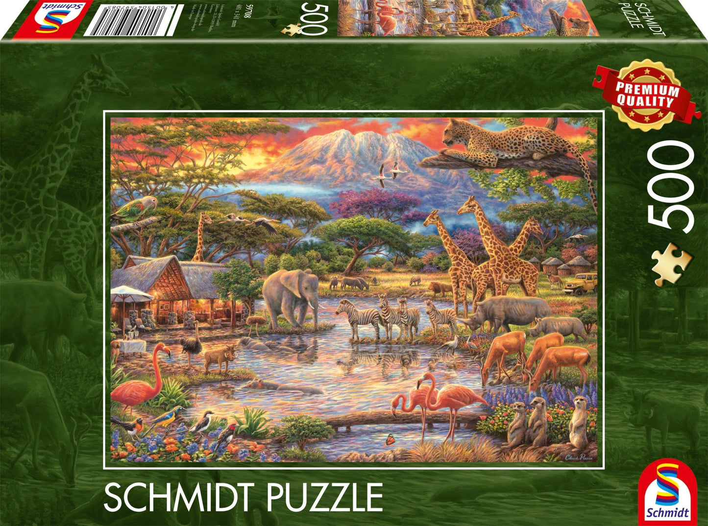 Paradicsom a Kilimanjaro lábánál Schmidt 500 darabos kirakó puzzle (SCH-59708 4001504597085) - puzzlegarden