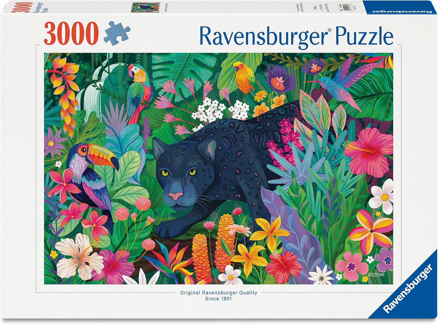 Párduc a virágzó dzsungelben Ravensburger 3000 darabos kirakó puzzle (RA-12001748) - puzzlegarden