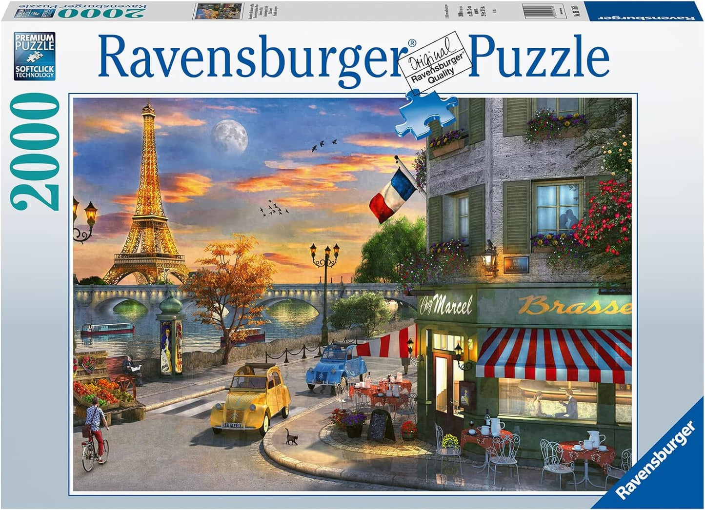 Párizsi Naplemente Ravensburger 2000 darabos kirakó puzzle (RA-16716 4005556167166) - puzzlegarden