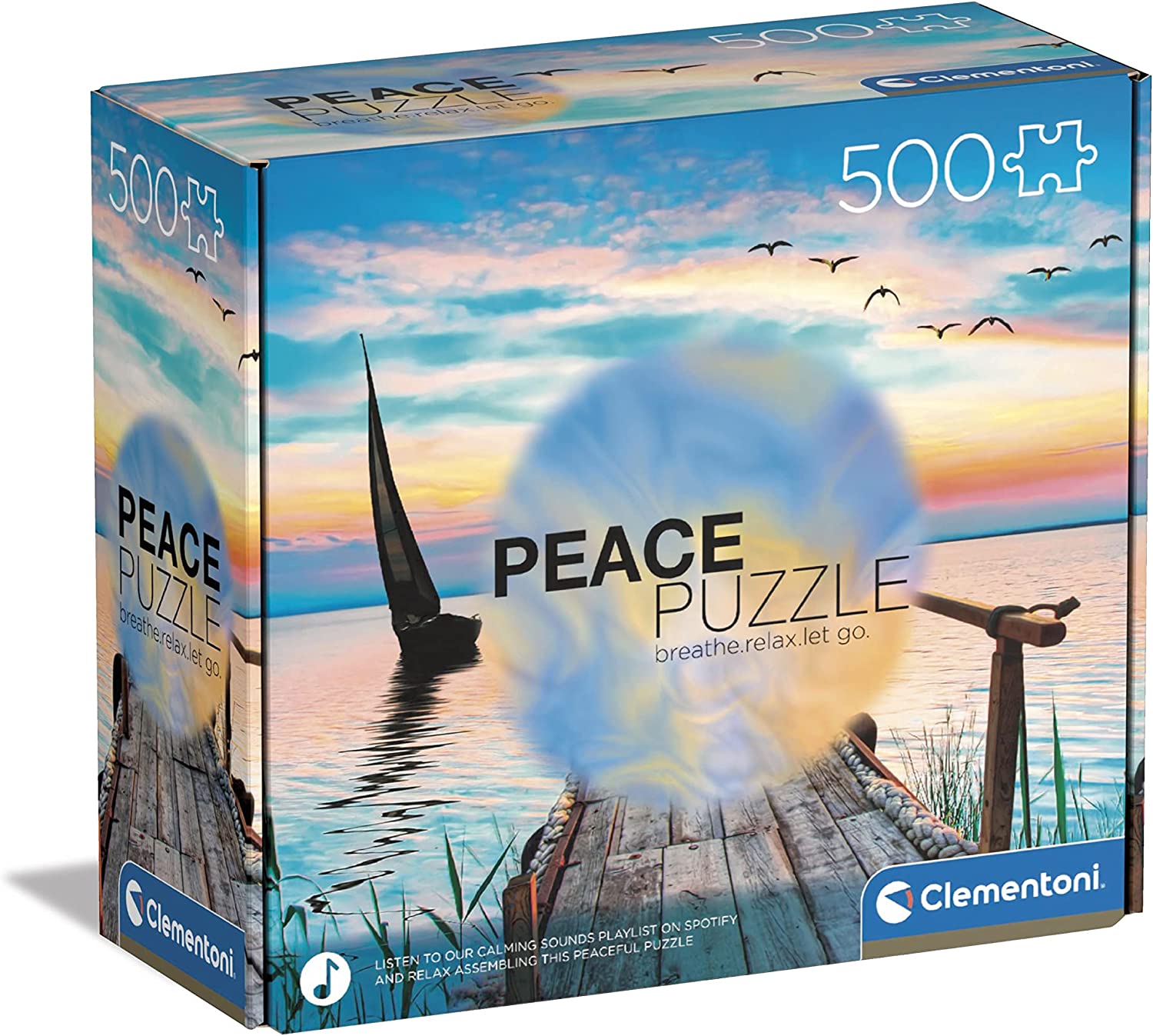 Peace Puzzle - Nyugodt Szél Clementoni 500 darabos kirakó puzzle (CL-35121 8005125351213) - puzzlegarden