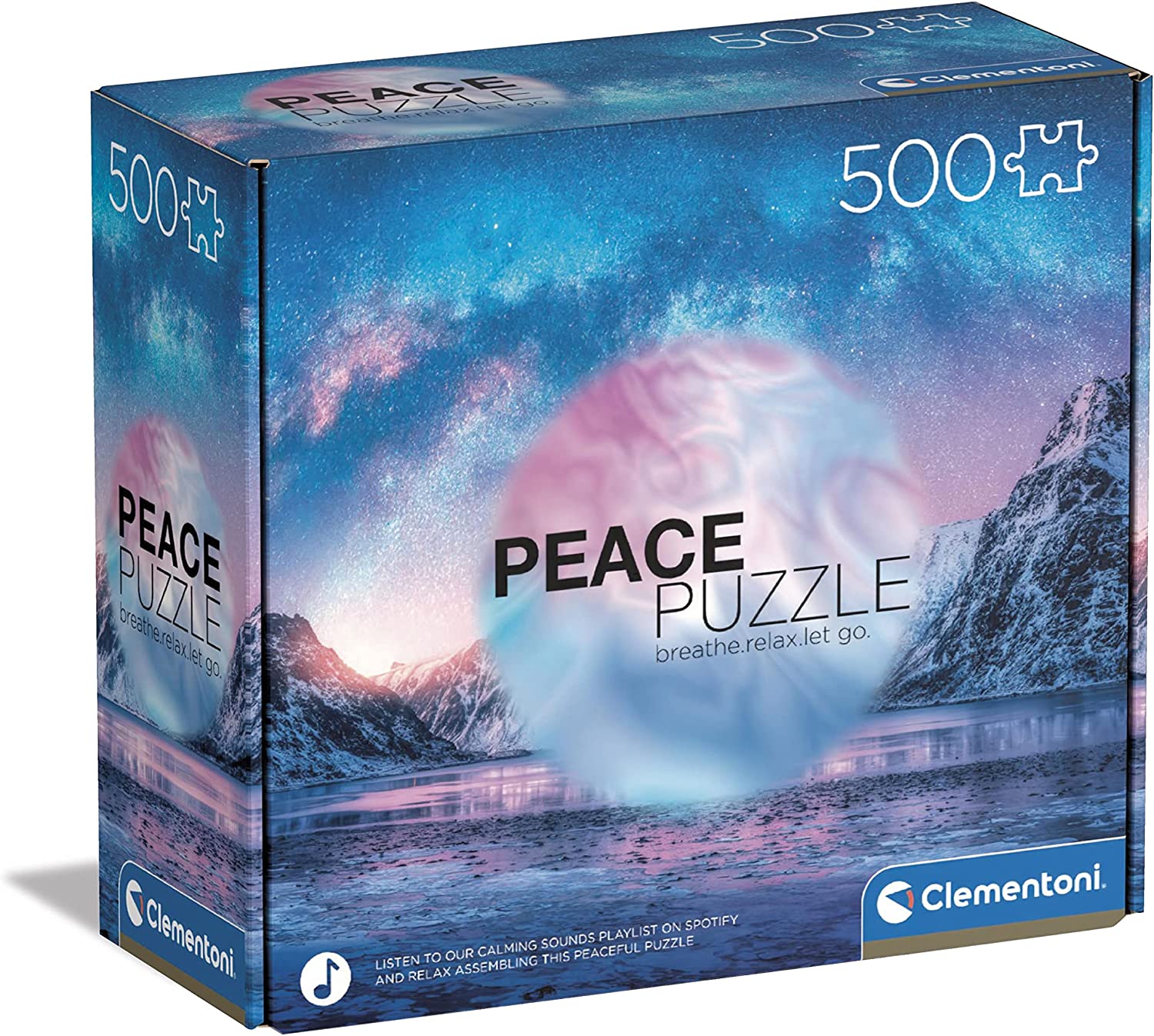 Peace Puzzle - Világoskék Clementoni 500 darabos kirakó puzzle (CL-35116 8005125351169) - puzzlegarden