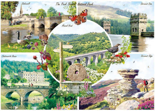 Peak District nemzeti park Gibsons 1000 darabos kirakó puzzle (G-G6464) - puzzlegarden