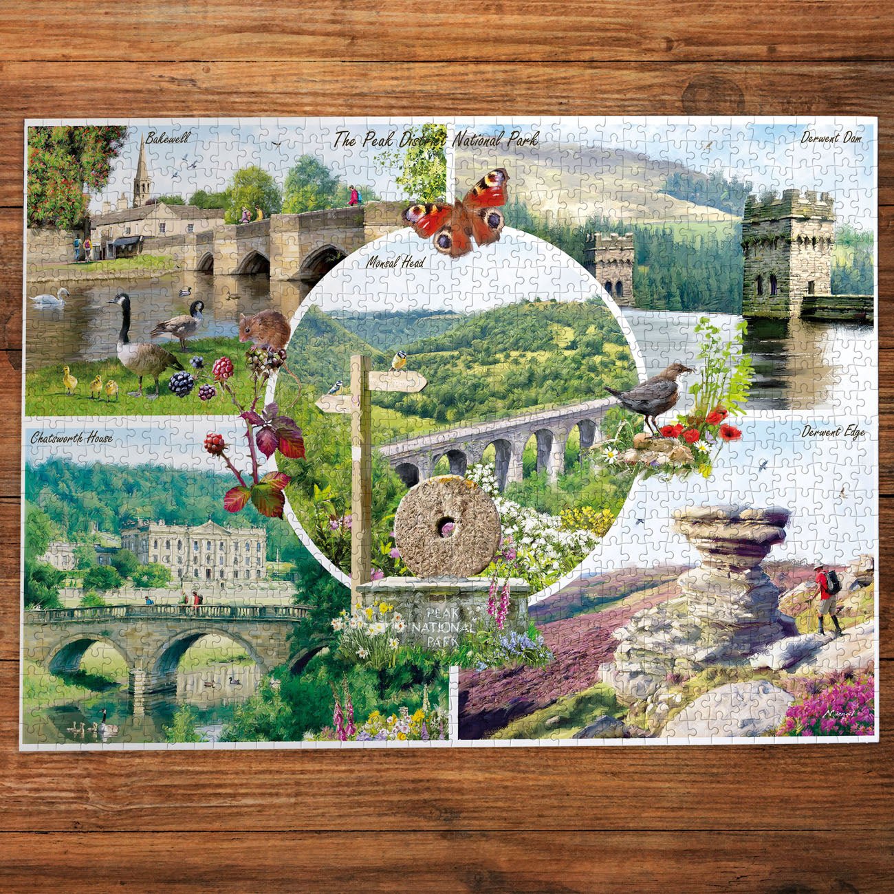 Peak District nemzeti park Gibsons 1000 darabos kirakó puzzle (G-G6464) - puzzlegarden